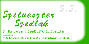 szilveszter szedlak business card